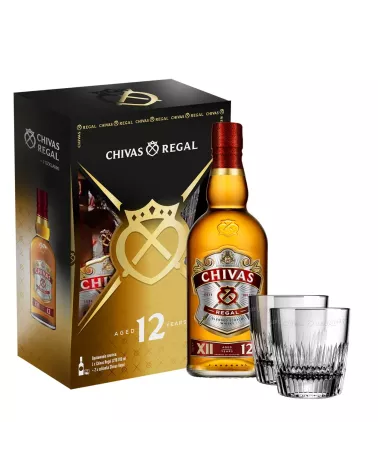 Chivas Regal 12 YO 0,7 L 40% + szklanki – zestaw szkockiej whisky