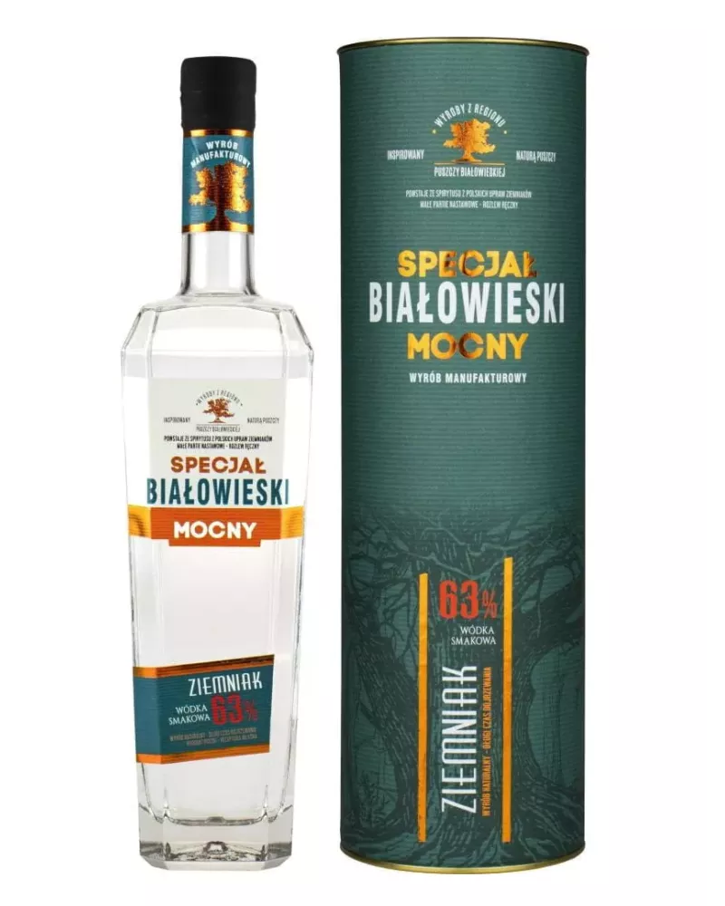 Specjał Białowieski Ziemniak 0,5 L 63% – mocna polska wódka ziemniaczana