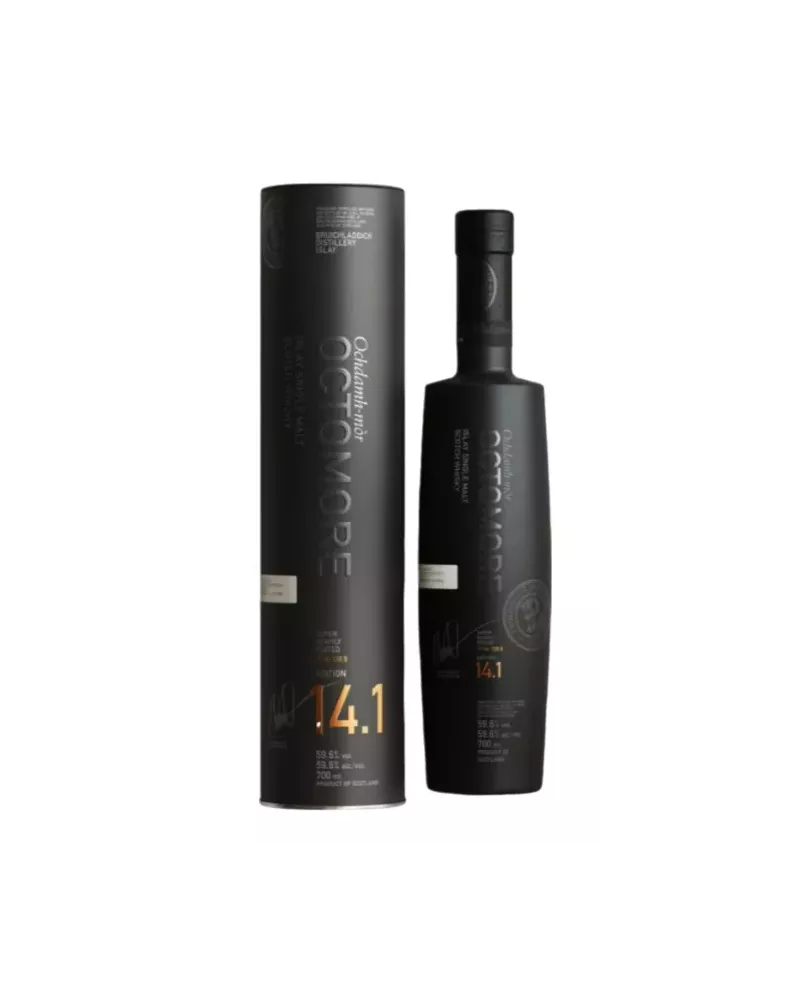 Octomore 14.1 0,7 L 59,6% – ekstremalnie torfowa whisky single malt z destylarni Bruichladdich