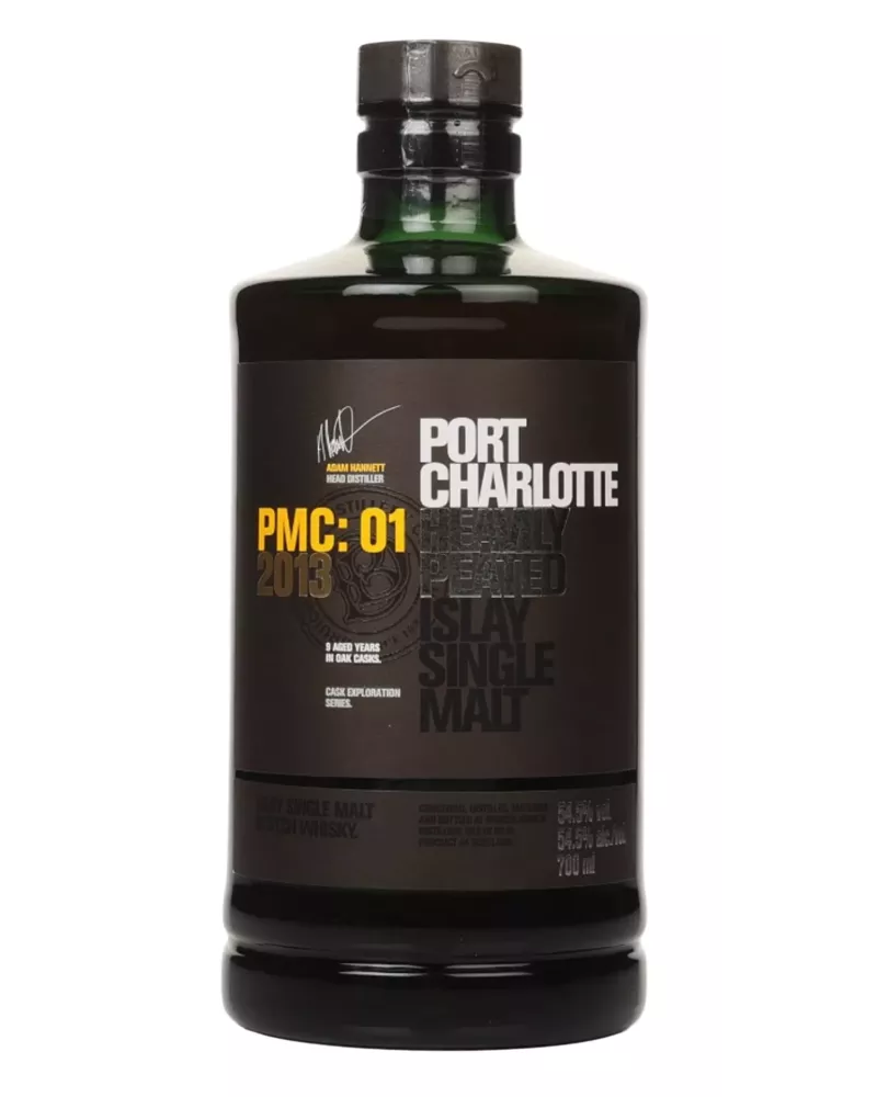 Port Charlotte 2013 PMC:01 0,7 L 54,5% – torfowa whisky single malt z Islay dojrzewająca w beczkach po winie z Pessac-Léognan