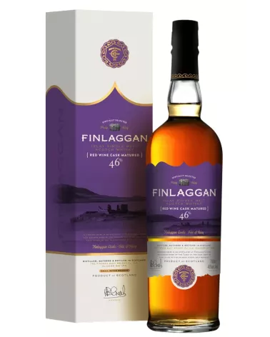 Finlaggan Red Wine Cask Matured 0,7 L 46% – torfowa whisky single malt z Islay dojrzewająca w beczkach po czerwonym winie
