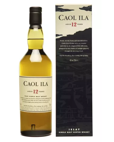 Caol Ila 12 YO 0,7 L 43% – klasyczna torfowa whisky single malt z Islay