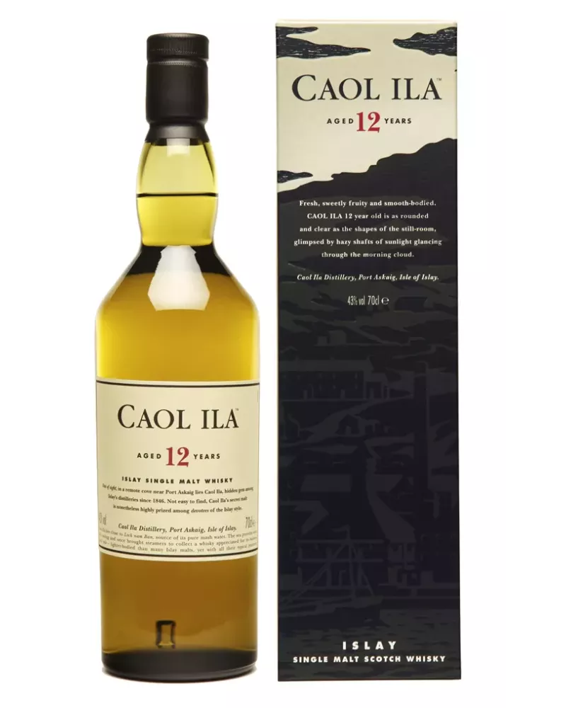 Caol Ila 12 YO 0,7 L 43% – klasyczna torfowa whisky single malt z Islay