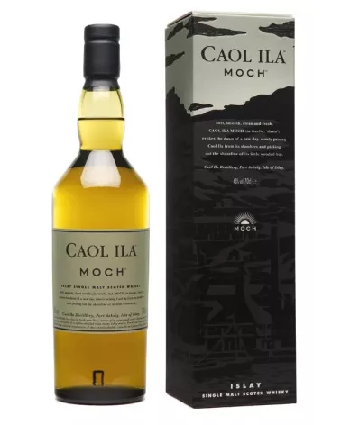 Caol Ila Moch 0,7 L 43% – torfowa whisky single malt z Islay o świeżym, cytrusowym charakterze