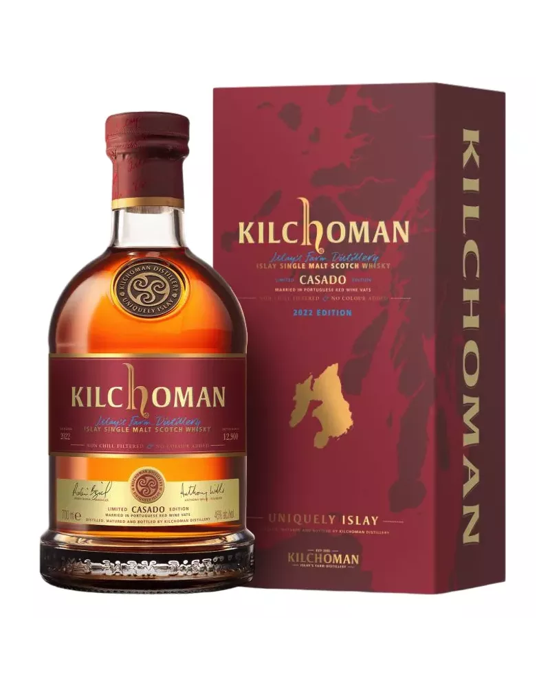 Kilchoman Casado 2022 0,7 L 46% – limitowana whisky single malt z Islay dojrzewająca w beczkach po portugalskim winie