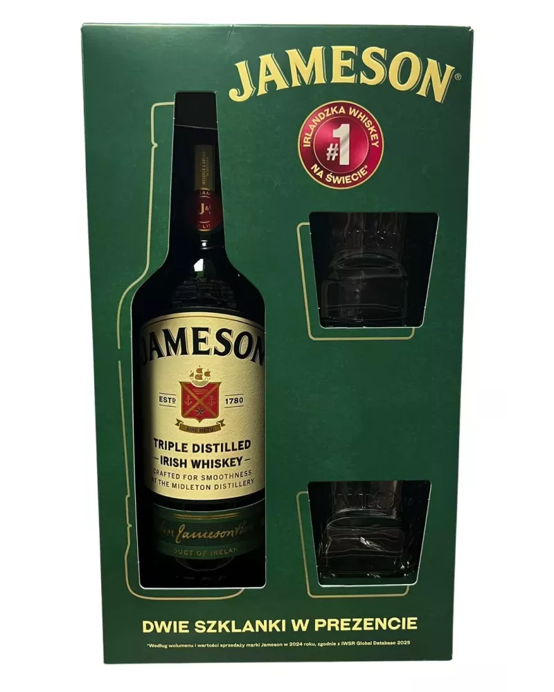 Jameson Irish Whiskey + szklanki – Irlandzka Blended Whiskey