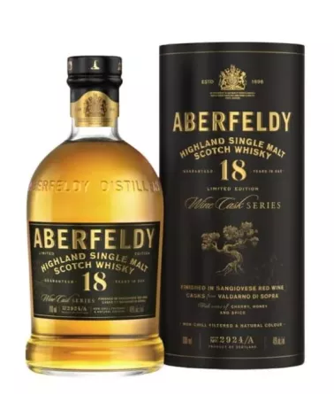 Aberfeldy 18 YO Sangiovese Cask 0,7 L 46% – single malt z finiszem w winnych beczkach