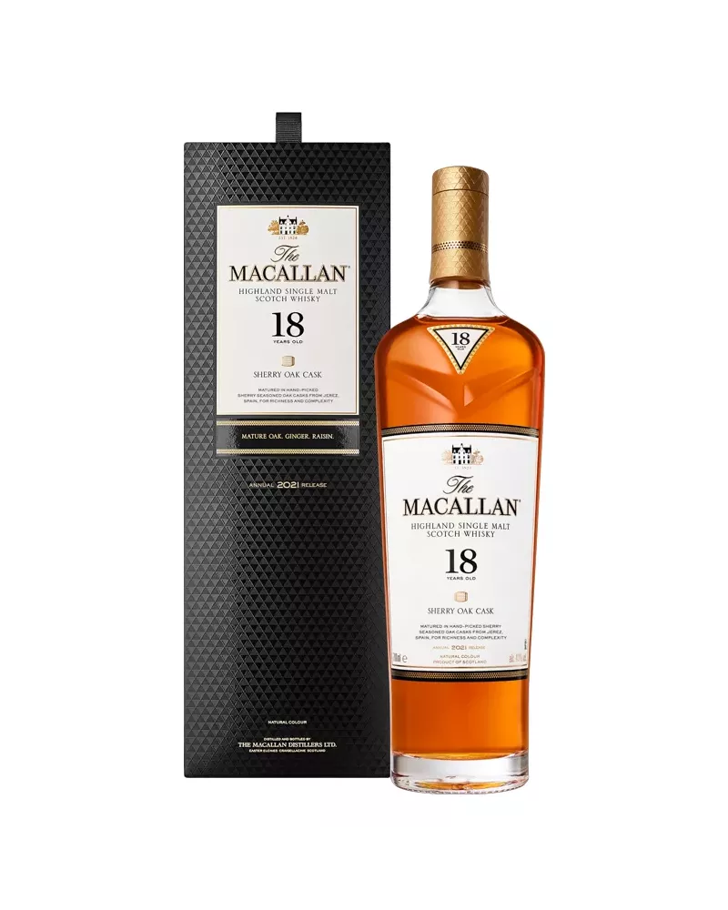 Macallan 18 YO Sherry Oak 0,7 L 43% – klasyczny sherry cask single malt