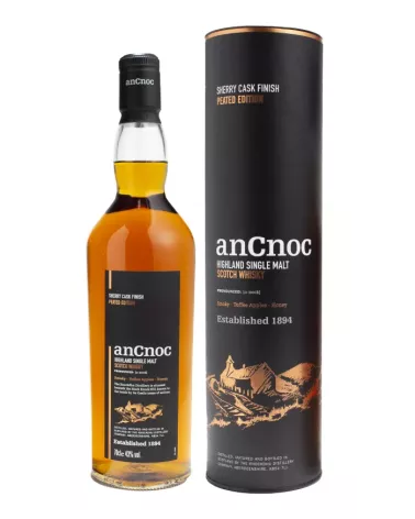 anCnoc Sherry Peated 0,7 L 40% – torfowy single malt z beczek po sherry