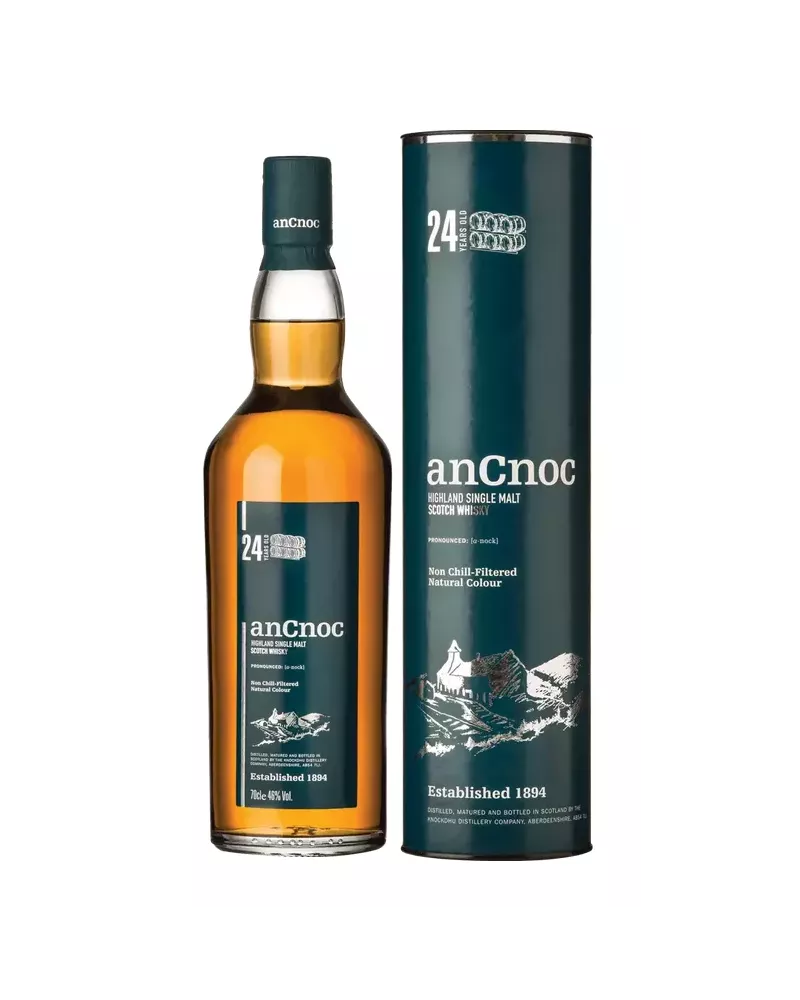 anCnoc 24 YO 0,7 L 46% – dojrzały single malt z Highlands