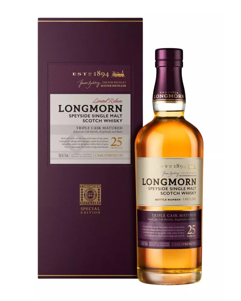 Longmorn 25 YO 0,7 L 52,8% – wyjątkowa, cask strength whisky single malt z serii Secret Speyside