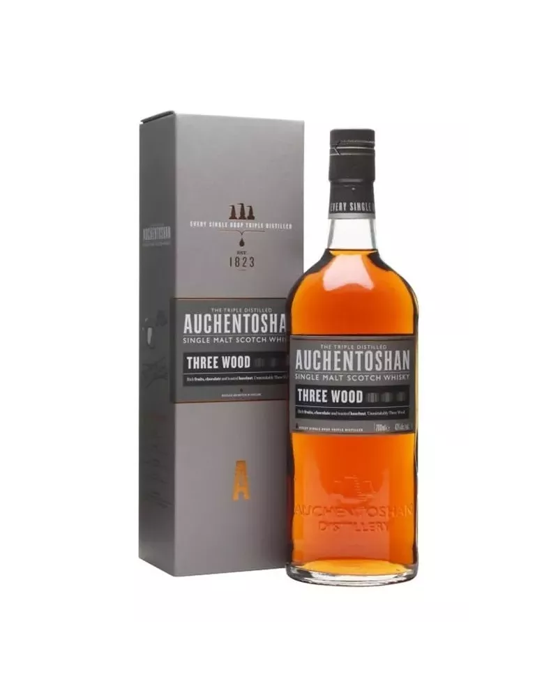 Auchentoshan Three Wood 0,7 L 43% – potrójnie dojrzewająca whisky single malt z Lowlands