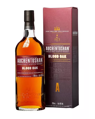 Auchentoshan Blood Oak 0,7 L 46% – szkocka whisky single malt dojrzewająca w beczkach po bourbonie i czerwonym winie