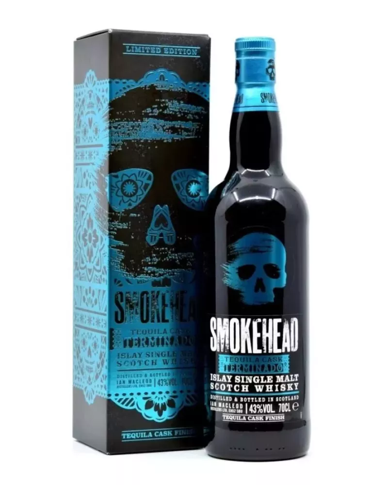 Smokehead Terminado 0,7 L 46% – torfowa whisky single malt z Islay finiszowana w beczkach po tequili