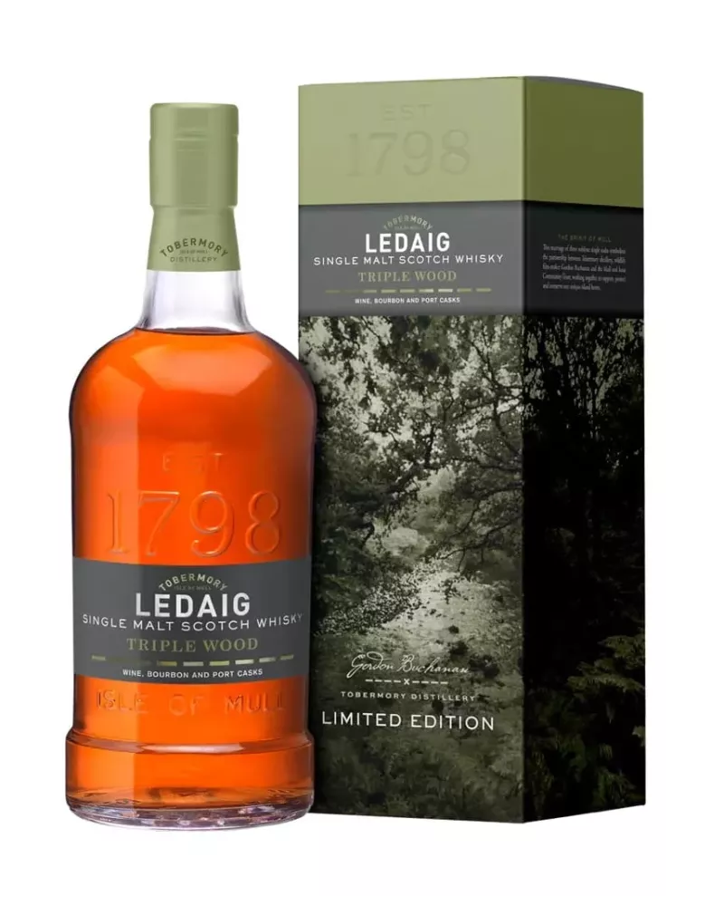 Ledaig Triple Wood 0,7 L 53,8% – limitowana torfowa whisky single malt z wyspy Mull