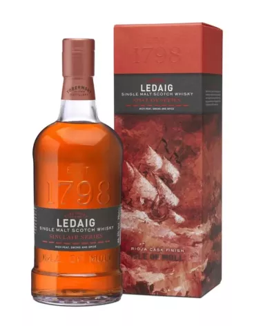 Ledaig Sinclair 0,7 L 46,3% – torfowa whisky single malt z wyspy Mull dojrzewająca w beczkach po winie porto