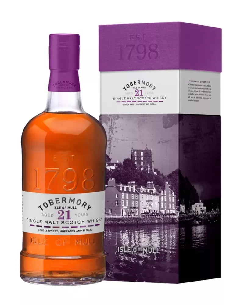Tobermory 21 YO 0,7 L 46,3% – dojrzała whisky single malt z wyspy Mull