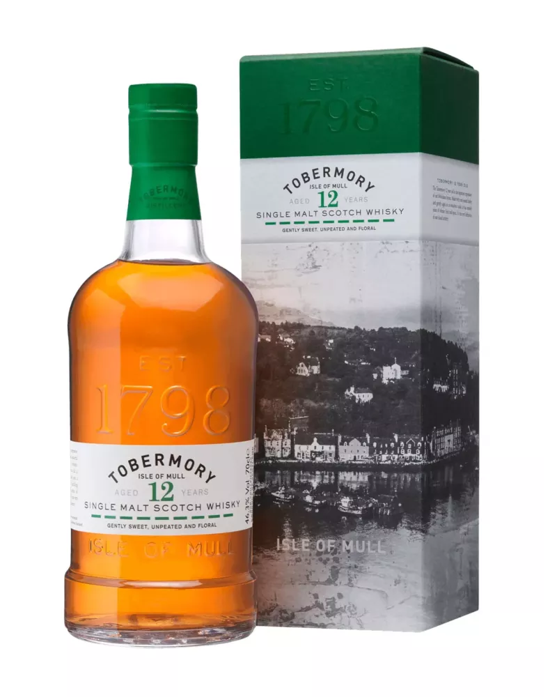 Tobermory 12 YO 0,7 L 46,3% – elegancka whisky single malt z wyspy Mull