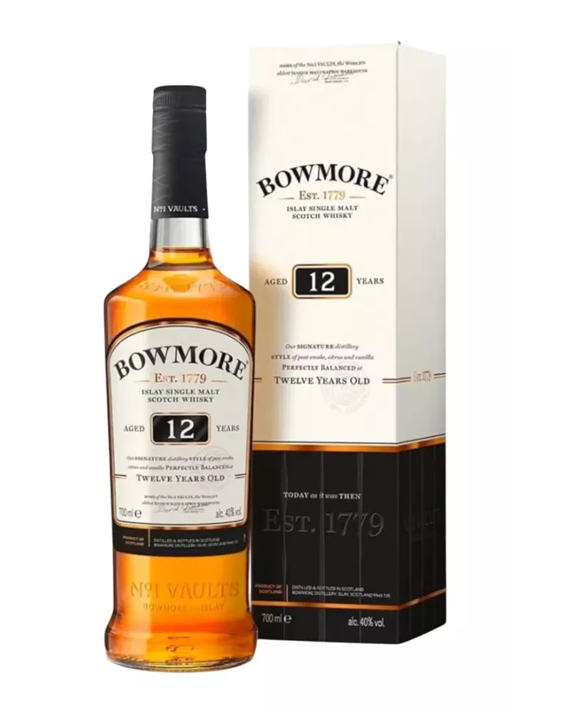 Bowmore 12 YO 0,7 L 40% – klasyczna torfowa whisky single malt z Islay