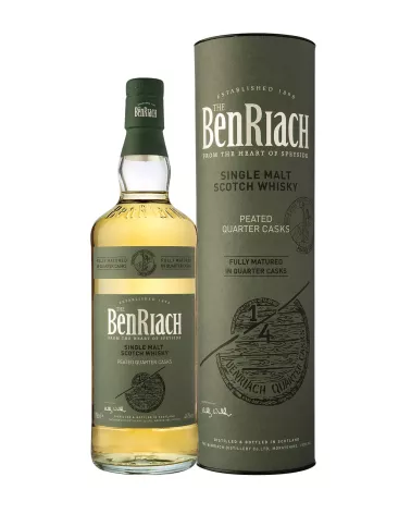 Benriach Peated Quarter Cask 0,7 L 46% – torfowa whisky single malt z regionu Speyside dojrzewająca w małych beczkach