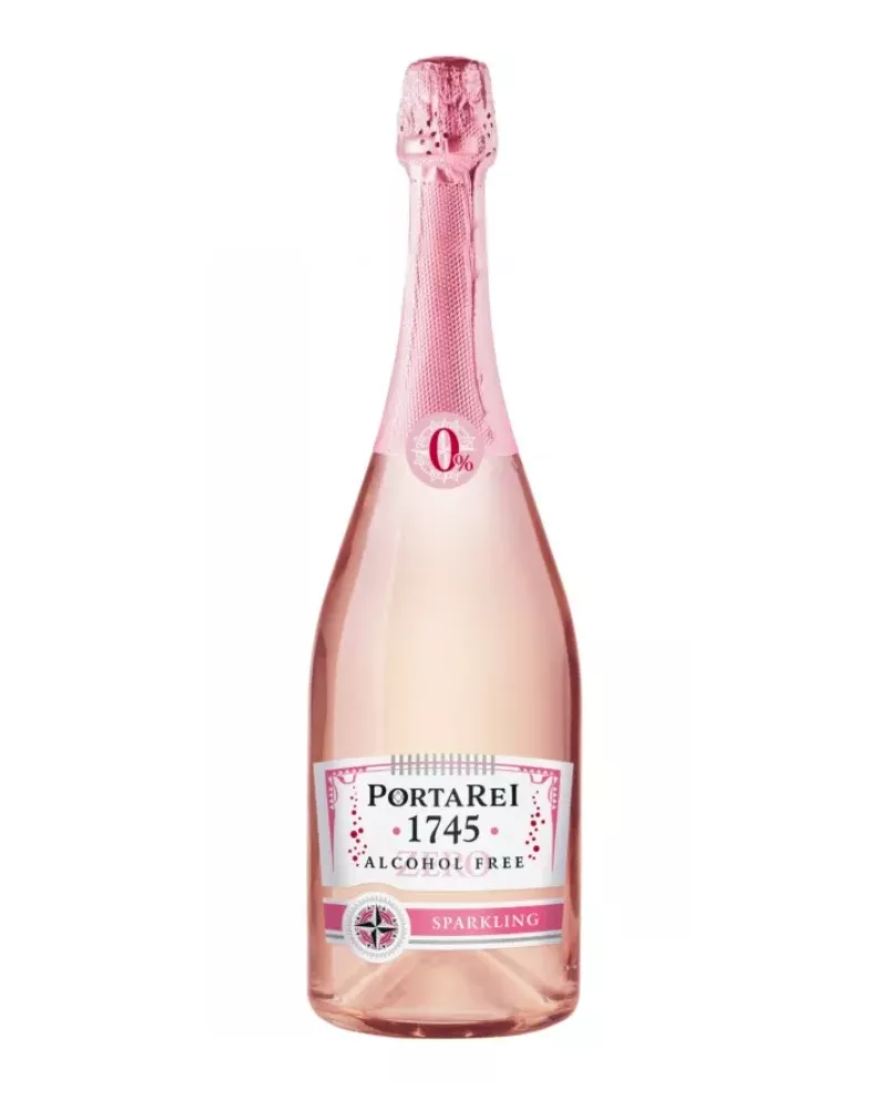 Porta Rei Sparkling Rosé 0% – Różowe wino musujące bezalkoholowe 0,75L